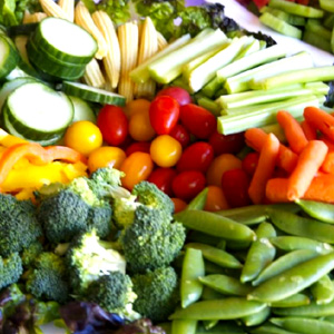 country garden platters